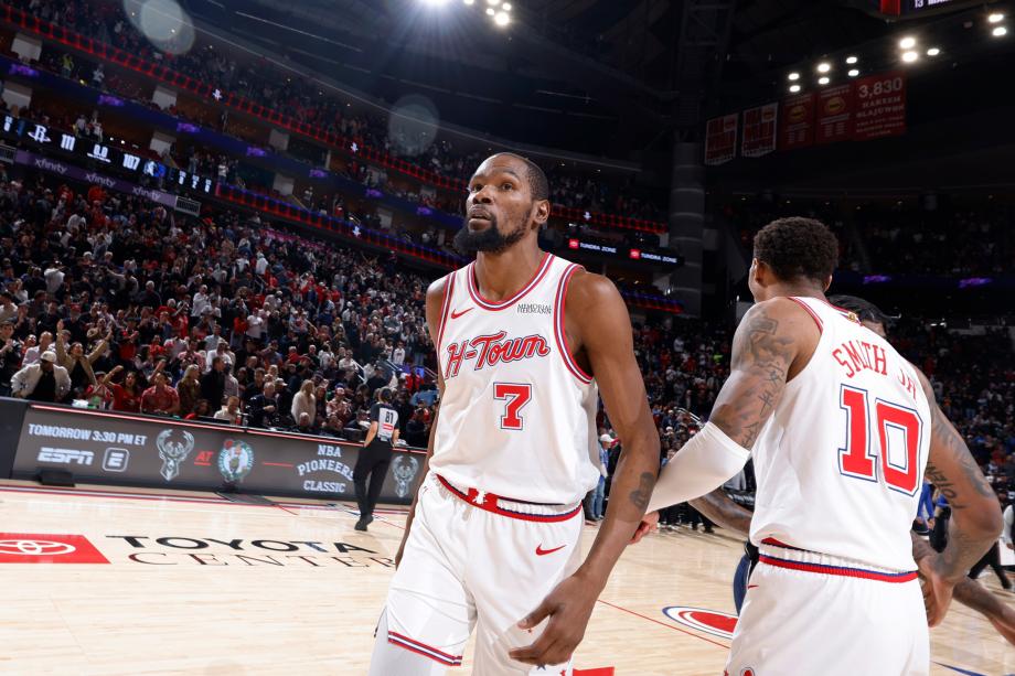 杜兰特关键助攻弗拉格空砍34+12 火箭主场险胜独行侠